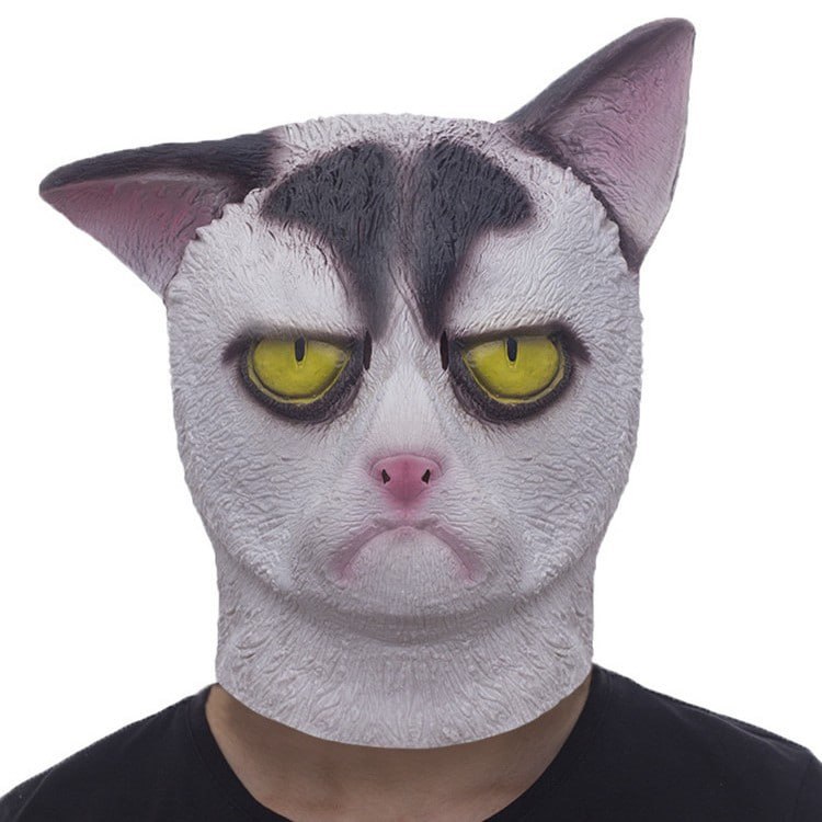 Маска "Голова хмурого кота" 